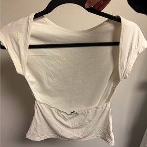 Princess Polly White Open Back Top